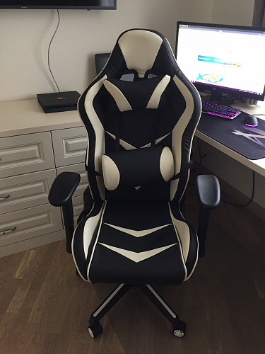 Компьютерное кресло Racer черный / красный / бежевый фото покупателя 22